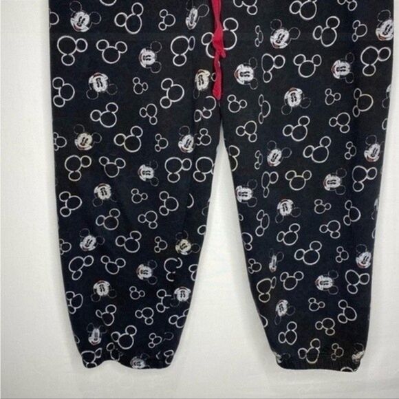 Disney Black White Mickey Mouse Drawstring Capri Pants M 7-9 - Picture 4 of 6